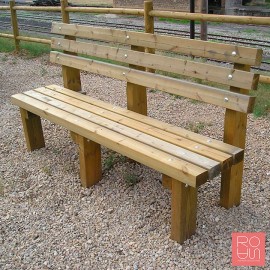 Banc de fusta rústic de fusta Lucía | 2m Pi Autoclau IV